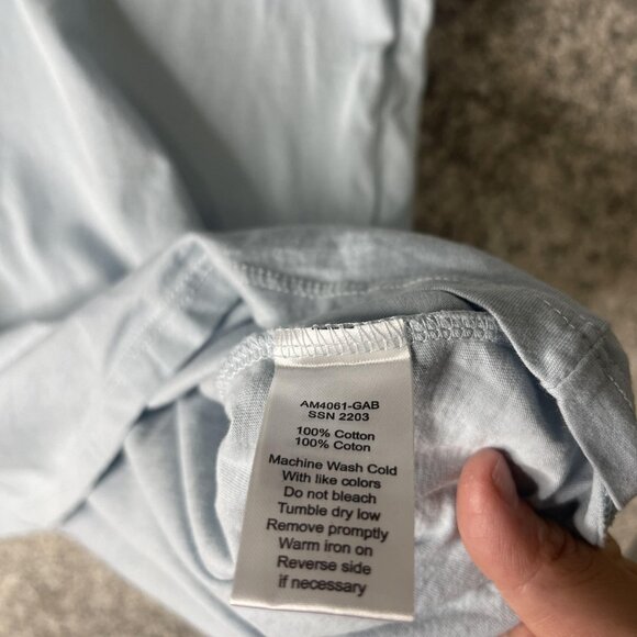 ATM Anthony Thomas Melillo Shirt Mens Small Light Blue V Neck Tee 100% Cotton - Picture 7 of 8